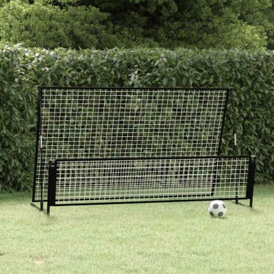 vidaXL Poartă de fotbal de ricoșeu 2-&amp;icirc;n-1, 202x104x120 cm, oțel 93373 foto