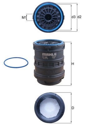 MAHLE KC 646D filtru combustibil foto