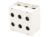 Conector de şine gri cu 6 borne - 49mm