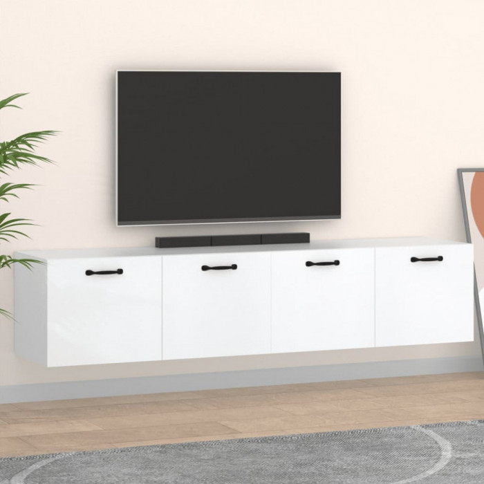 Dulapuri TV de perete, 2 buc., alb, 60x36,5x35 cm lemn compozit GartenMobel Dekor