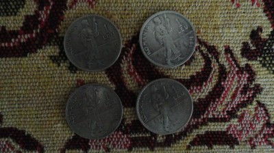 4 BUC. 1 LEU 1910- 1914 COMPLET foto
