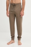 BOSS pantaloni de lounge culoarea maro, uni, 50535878