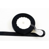 Panglica din satin pentru decorare,negru, 22.5m x 1.5 cm