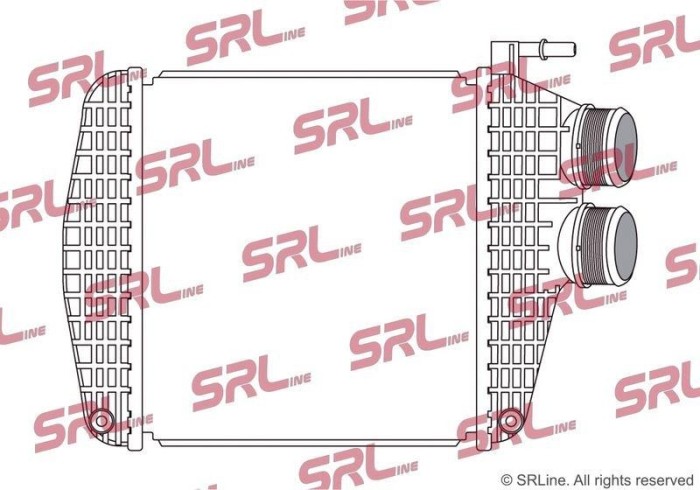 Intercooler Maserati Levante, motor: 3.0 d, 3.0 V6 T, 3.8 V8 T, intercooler dreapta, 287x260x80, SRLine, Aluminiu/ Plastic brazat, 670039135;