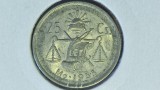 Cumpara ieftin Mexic - moneda de colectie argint - 25 centavos 1953 - foarte frumoasa ! in cartonas !