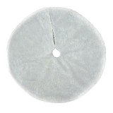 Covor pentru bradul de Craciun White Haipai, diametru 150 cm, blana cu o grosime 4 cm, alb, Flippy