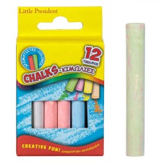 Creta Colorată, Little President, 8cm, Set 12 Bucăți, Multicolor