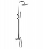 Set de dus Leziter Mitchell Inox Alama Ploaie Tropicala Dus Manual Furtun 1.5m Cromat