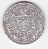 Moneda Muntenegru 1 perper 1909 &ndash; Nikola I