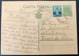 ROMANIA 1934 - Intreg Postal 3 lei verde Carol II + 50 bani Timbrul Aviatiei - circulat Putna - Vicovul de Sus (Bucovina) destinatar Advocat MUNTEANU
