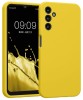 Husa de protectie din Silicon cu Microfibra la interior compatibila Samsung Galaxy A55, Galben, Oem