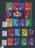 FRANTA 1998-Capionatul mondial de fotbal-Colita si serii de 8 timbre MNH, Nestampilat