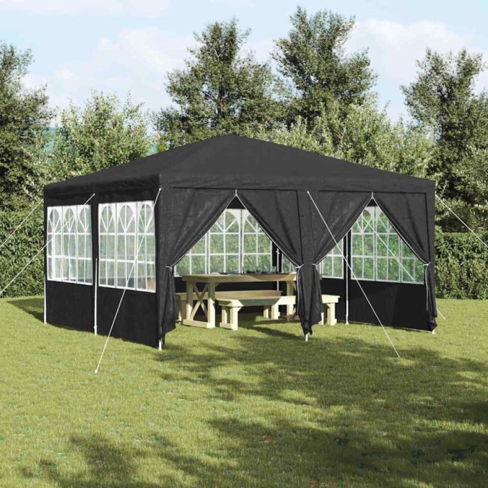 vidaXL Cort pentru Petreceri Antracit și Alb 400 x 400 x 266 cm 42003427