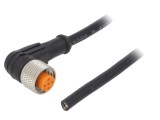 Cablu M12 4-PIN Lutronic Unghi 2m IP67 PVC Negru 4A 250V