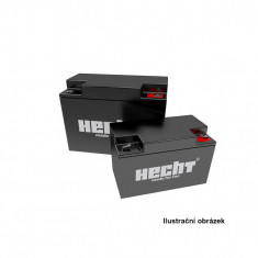Baterie electrica fara intretinere HECHT 005484, Pb-acid, 12 V, 12 Ah, 91x71x10 mm, pentru masini de tuns iarba foto