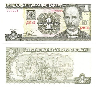 Cuba 1 Peso 2016 UNC foto