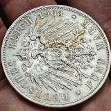 Germania 5 funf mark 1903 A , argint 27,6 grame