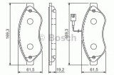 Set placute frana,frana disc PEUGEOT BOXER caroserie (2006 - 2016) BOSCH 0 986 494 111