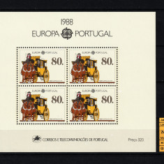 Portugalia, 1988 | Mijloace de transport - Trăsuri - Europa / CEPT | MNH | aph