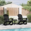 Fotolii Adirondack Marmite 2 pcs Negru HDPE
