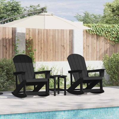 Fotolii Adirondack Marmite 2 pcs Negru HDPE foto