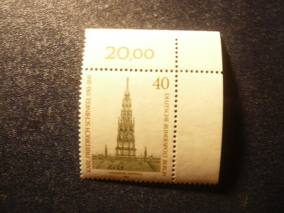 Serie 1 valoare RFG Berlin 1981 - Arhitectura, 200 Ani Karl Schinkel arhitect foto