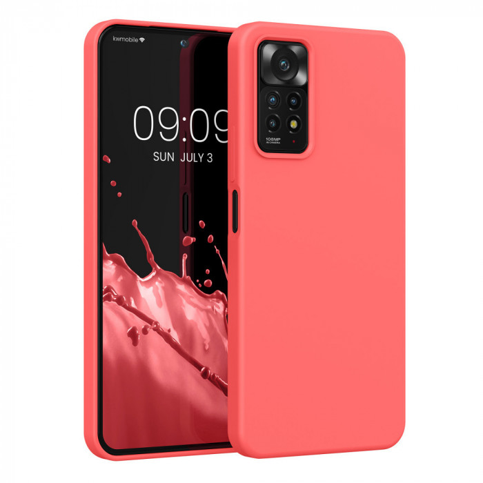 Husa Kwmobile pentru Xiaomi Redmi Note 11 Pro/Redmi Note 11 Pro 5G, Silicon, Roz, 57373.141