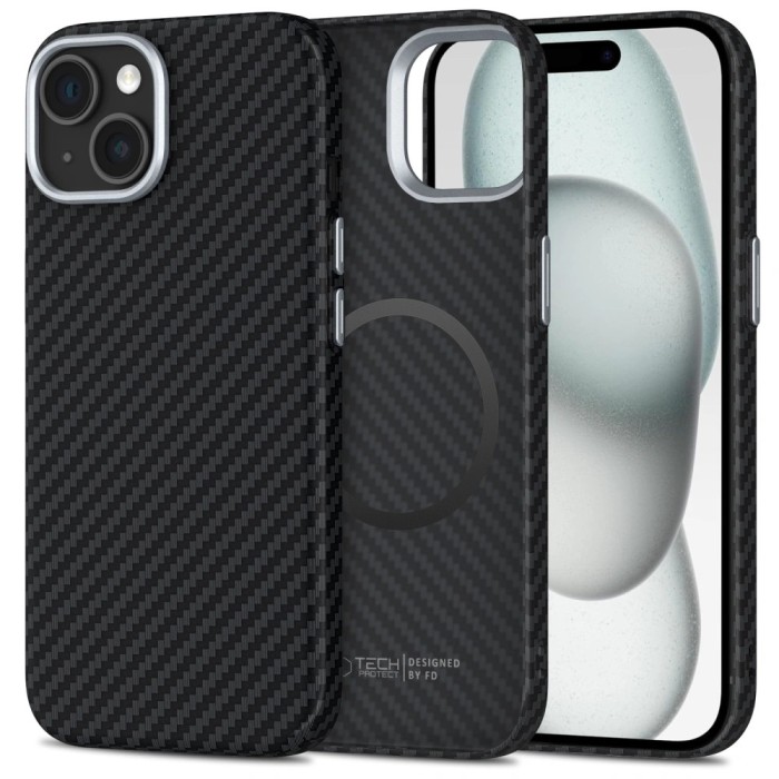 Husa Iphone 15 Tech-Protect Ion Carbon magsafe