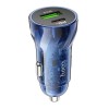 Incarcator Priza Auto Hoco Z47A, 2xUSB PD 30W Super Fast Charge, Albastru