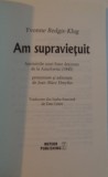 AM SUPRAVIETUIT de YVONNE REDGIS KLUG, 2015