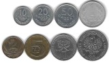 POLONIA Lot Nr 4 / 8 buc - 10 + 20 + 50 GROSZY + 1 + 2 + 5 + 10 + 20 ZLOTI 1977