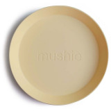 Cumpara ieftin Mushie Round Dinnerware Plates farfurie Pale Daffodil 2 buc