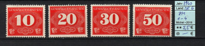 Germania, Reich, 1940 | Generalgouvernement - Supliment taxe | MNH / MLH | aph foto