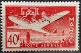 Maroc &ndash; Avion trimotor de transport aerian, 40 franci, Poștă Aeriană (cca. 1949&ndash;1953)