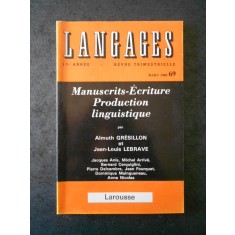 ALMUTH GRESILLON - MANUSCRITS-ECRITURE PRODUCTION LINGUISTIQUE