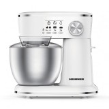 Mixer planetar Heinner, 1000 W, bol inox 5 l, 10 viteze, accesorii tel, carlig framantare, paleta, Alb