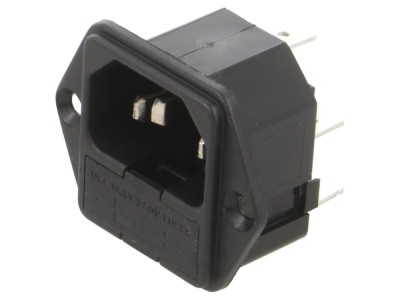 Conector alimentare AC C14 10A 250V foto
