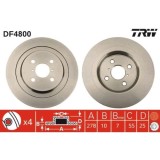 Set discuri frana spate TRW, Toyota Yaris (P13), 12.2010-, Yaris (P9), 01.2005-2014, spate; puntea spate