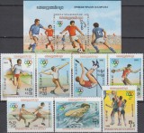 Cambodge 1983 - Jocurile Olimpice de vara, sport, serie si colita neuzata