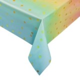 Fata de Masă din Plastic Ombre cu Buline Aurii pentru Evenimente, CMCLASS