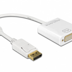 Adaptor Displayport la DVI T-M 1.2 4K Pasiv Alb, Delock 62602