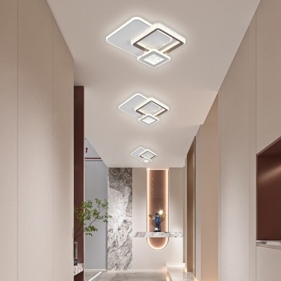 Lustra LED NYXORA 51W, 3 Patrate, lumina Rece/Calda/Neutra, Negru ModernLight Concept foto