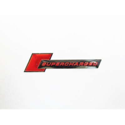 Emblema&amp;nbsp; &amp;quot; Supercharged &amp;quot;culoare Rosu Cod:TS-105 Automotive TrustedCars foto