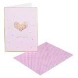 Felicitare de Dragoste cu Inimi Confetti și Paiete, 12x17 cm, cu Plic, CMCLASS