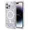Husa cu sclipici iPhone 14 Pro Max Techsuit Sparkly Glitter MagSafe, alb
