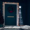 Decorațiune Crăciun brad conic, 84 LED-uri, alb rece, 50x150 cm