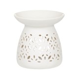 Suport ceramic pentru ulei parfumat, Alb, 11x11 cm, ATU-084359
