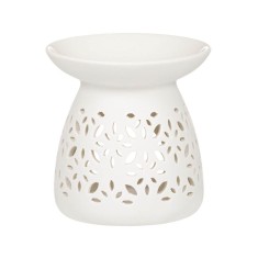 Suport ceramic pentru ulei parfumat, Alb, 11x11 cm, ATU-084359 foto