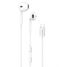 Casti Audio in Ear cu conector Lightning USAMS EP-24 pentru iPhone, Alb foto