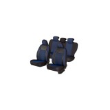 Set Huse Scaun Auto Elegance Albastru Textil Piele Ecologica Universale Compatibile Airbag Protectie Uzura